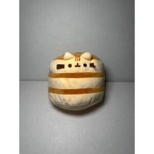 Pusheen Squisheen Bread Loaf Plush 6 Inch Tan Brown Striped Cat Toy GUND